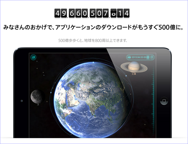 500億歩歩くと、地球を800周以上できます。