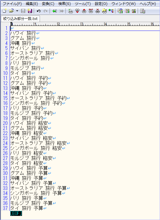 基となるキーワード